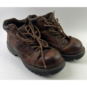 Men’s GBX Brown Leather Upper Thick Sole Work Boots Size 10.5